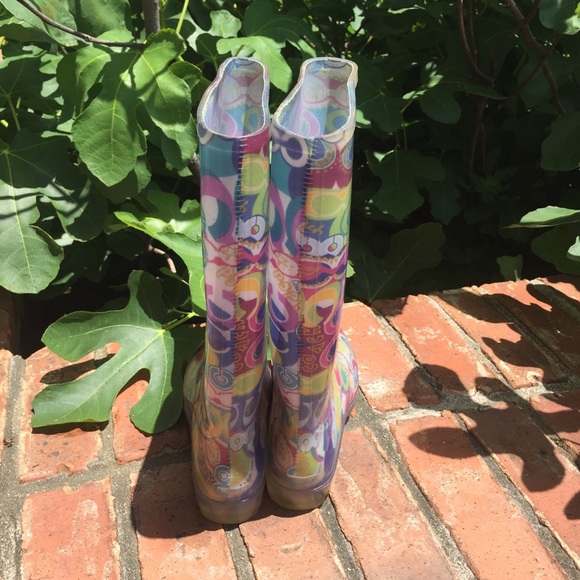 Coach Pixy Poppy “POP C” Rainboots Q497 Size 6 - Picture 4 of 13